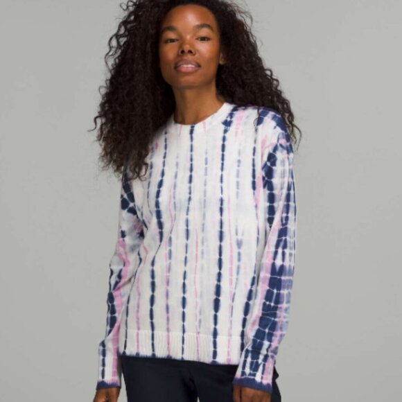 lululemon athletica Sweaters - Lululemon Tie Dye Crewneck Cashmere Blend Sweater - size 8